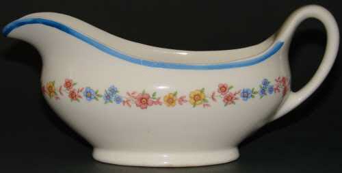 WS George DERWOOD Gravy Boat Blue Pink Yellow Floral